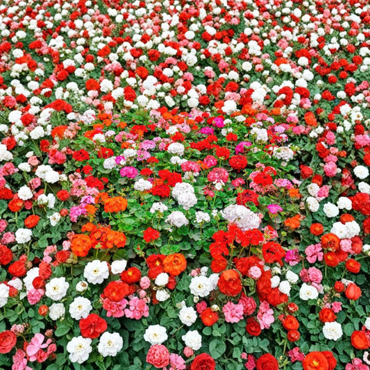 Mixed Color Geranium Seeds – 10 Pelargonium Zonale F2 Seeds for Patio & Garden Blooms in Pink, Purple, Red, Salmon, White