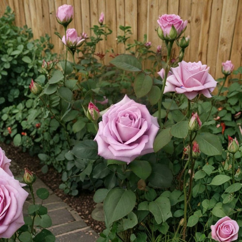 Blue Girl Rose – Rosa Hybrid Tea Live Plant, 5 Gallon Mauve Lavender Blooms, Fragrant Garden Rose, Two-Year-Old Field Grown Plant