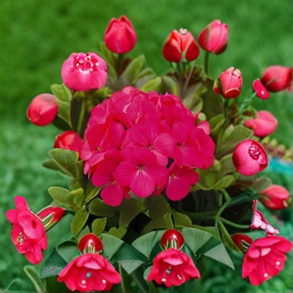 Pinto Premium Lavender Rose Geranium Seeds – 100 Pelargonium Bicolor Lavender & Rose Blooms for Garden & Container Planting