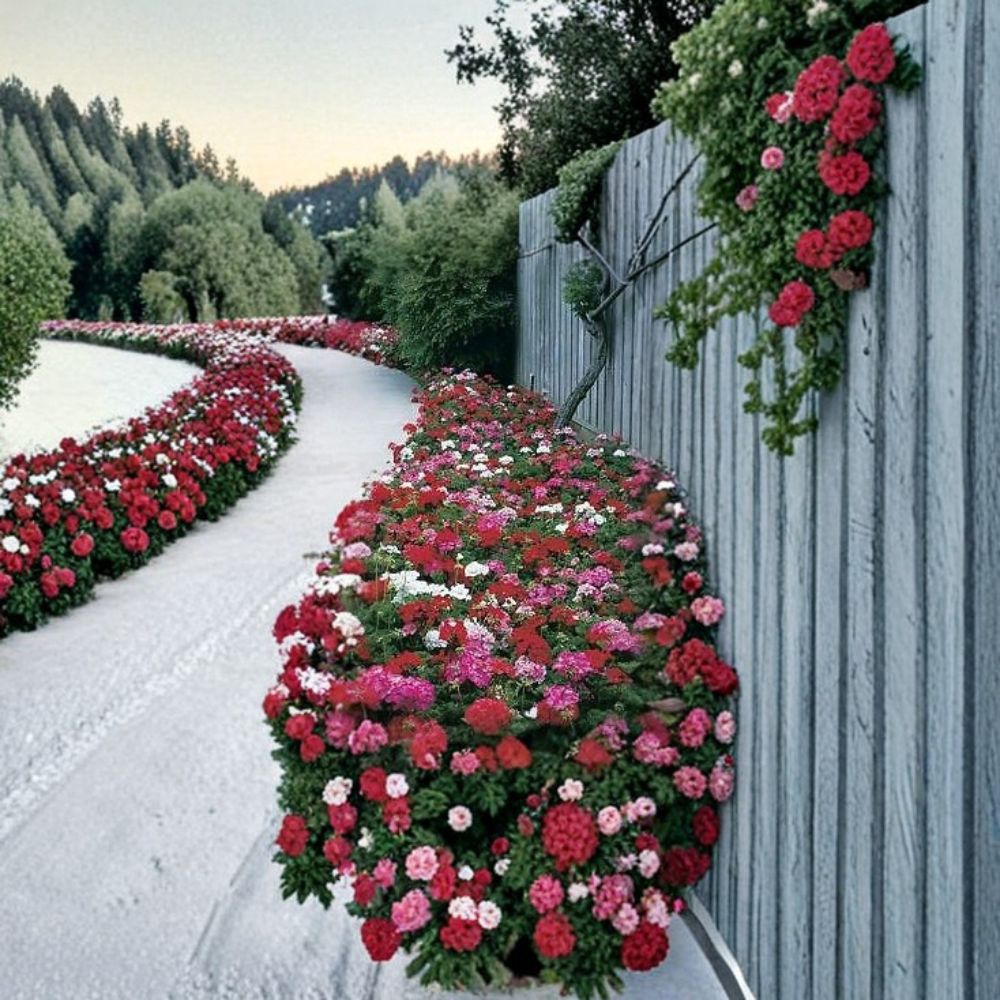 Geranium Maverick Mix Pelargonium Seeds – 1,000 Mixed Color Blooms, Easy to Grow Garden & Pot Planting