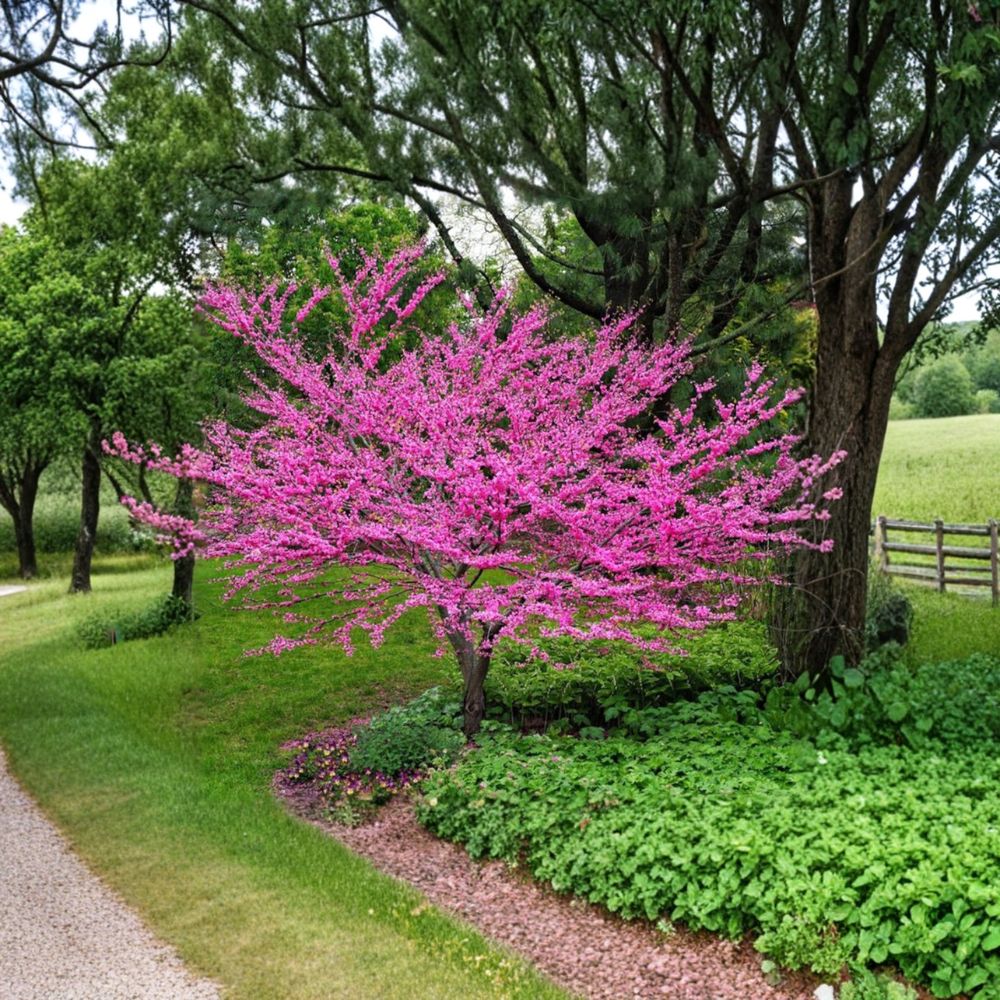 Eastern Redbud Tree – Potted 2–3 Feet Tall Pink Spring Bloom Cercis canadensis Ornamental Garden Tree