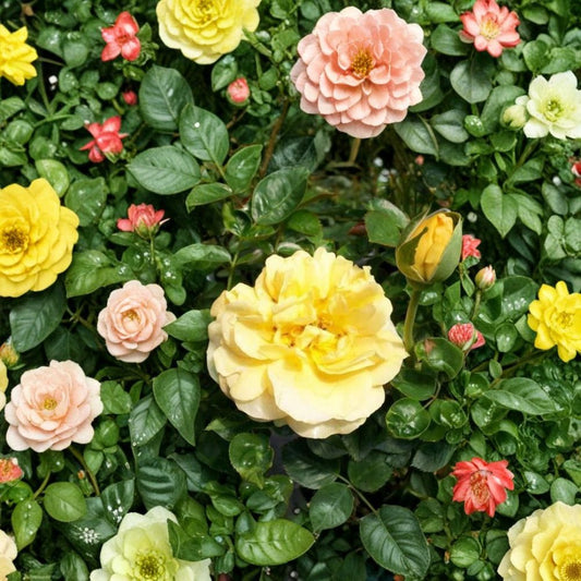 Julia Child Rose – Rosa Floribunda Live Plant, 2 Gallon, Butter Gold Blooms, Fragrant Garden Rose, 2006 AARS Award Winner