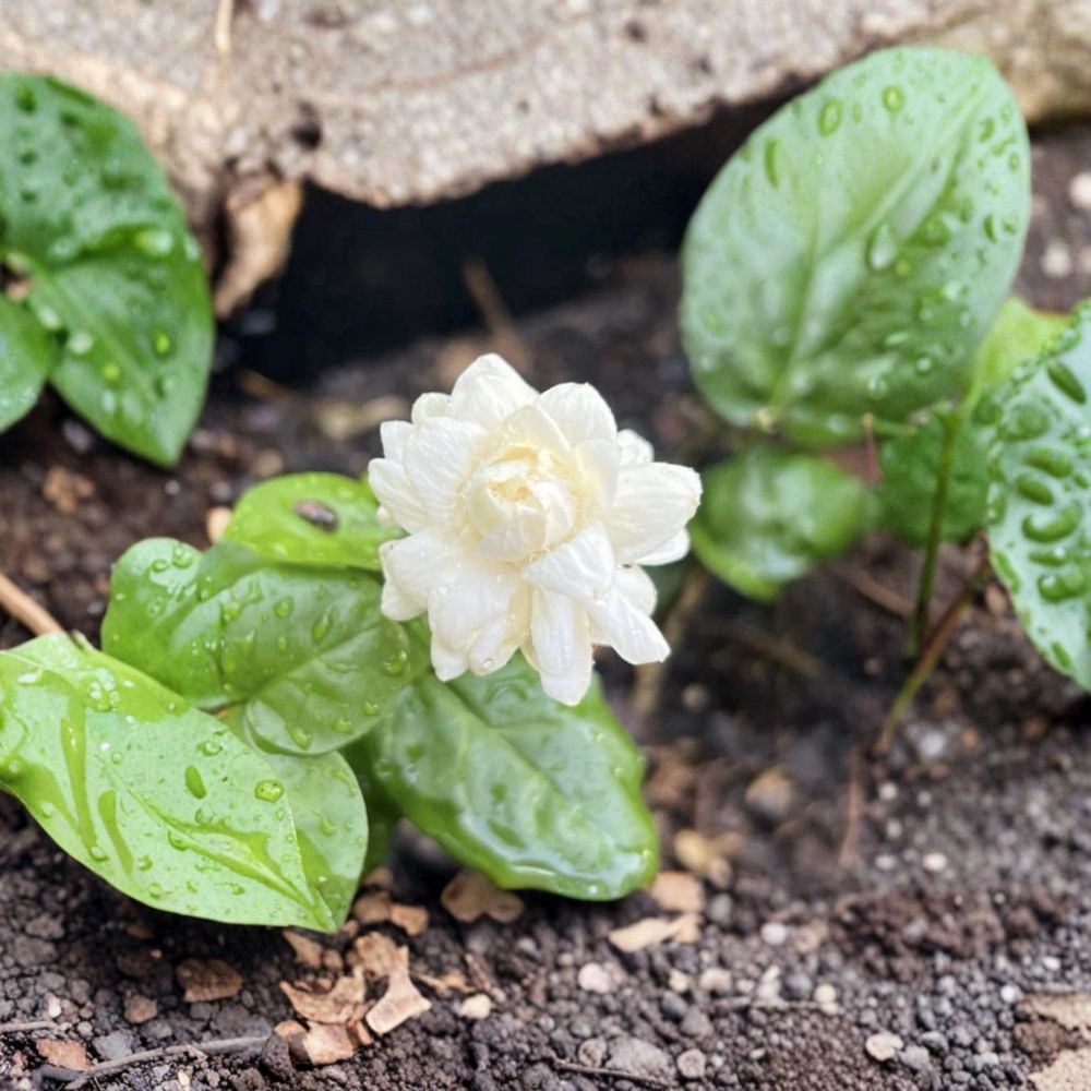 Arabian Jasmine ‘Grand Duke’ – 2 Live Starter Plants | Jasminum sambac | Double White Fragrant Flowers | Indoor Outdoor Garden