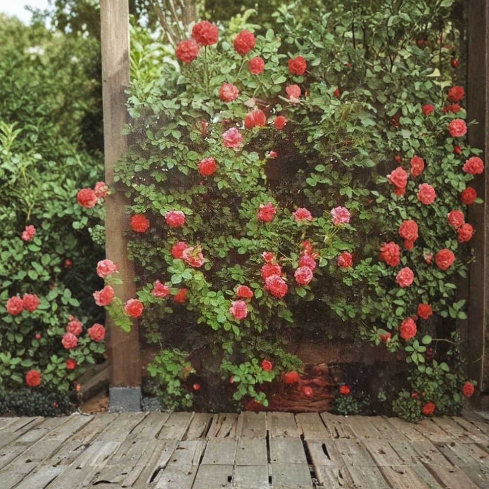 Climbing Rose Plant 1 Gallon Salmon Pink Blooms Vigorous Garden Shrub Rosa 'Climbing America'