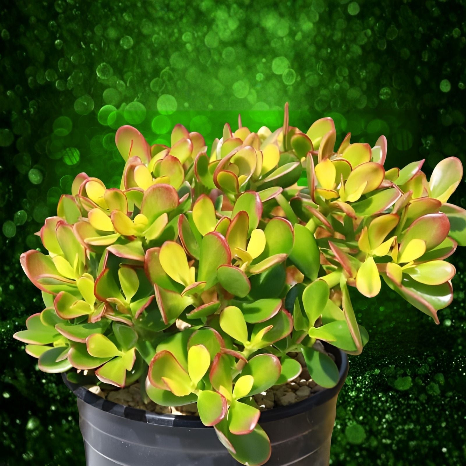 Crassula ovata Crosby’s Compact Succulent Plant 8" Green Red Foliage Drought-Tolerant Houseplant