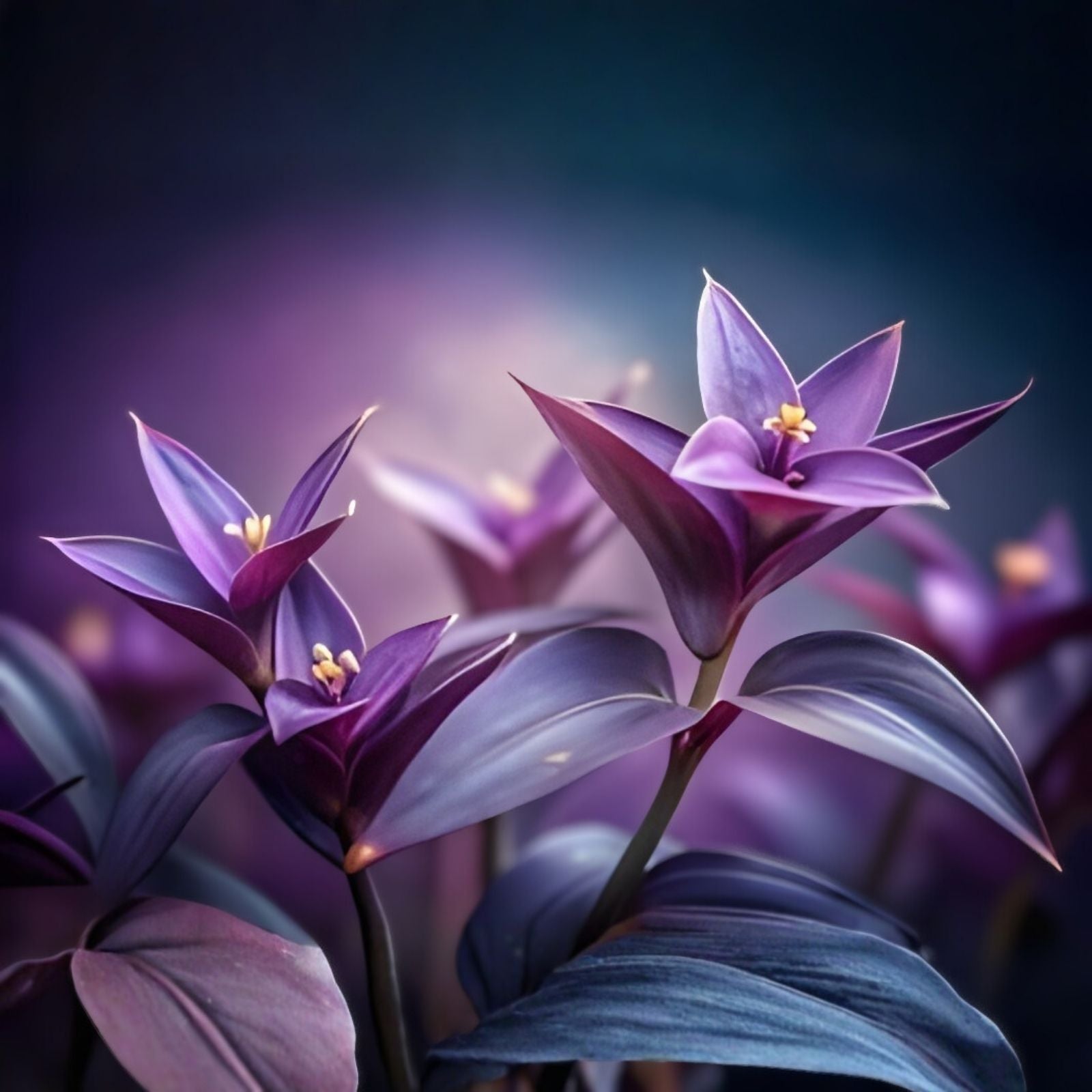 Purple Heart Plant Cuttings Wandering Tradescantia Pallida Purpurea Live Starter Plant Houseplant