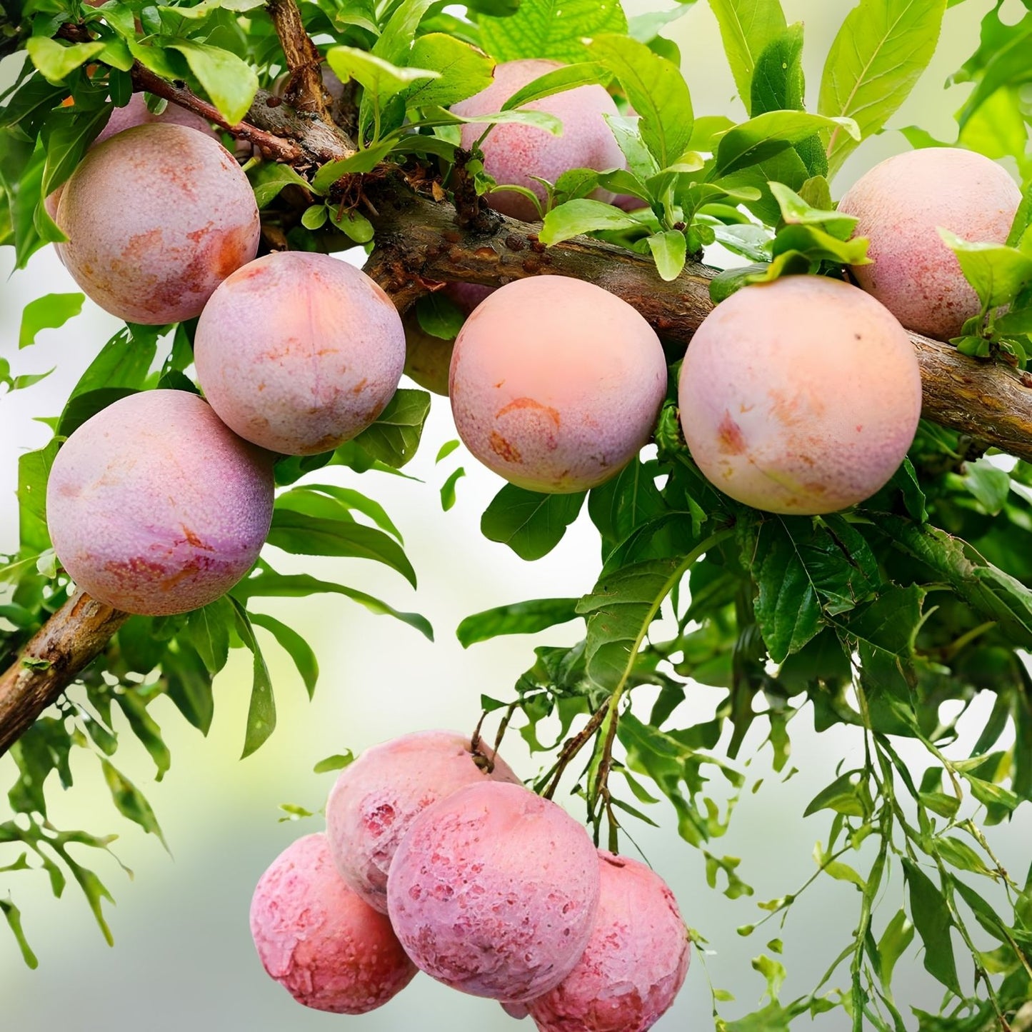 Grenade Pluot Fruit Tree Cuttings Grafted Prunus domestica x salicina Live Starter Plant for Home Garden