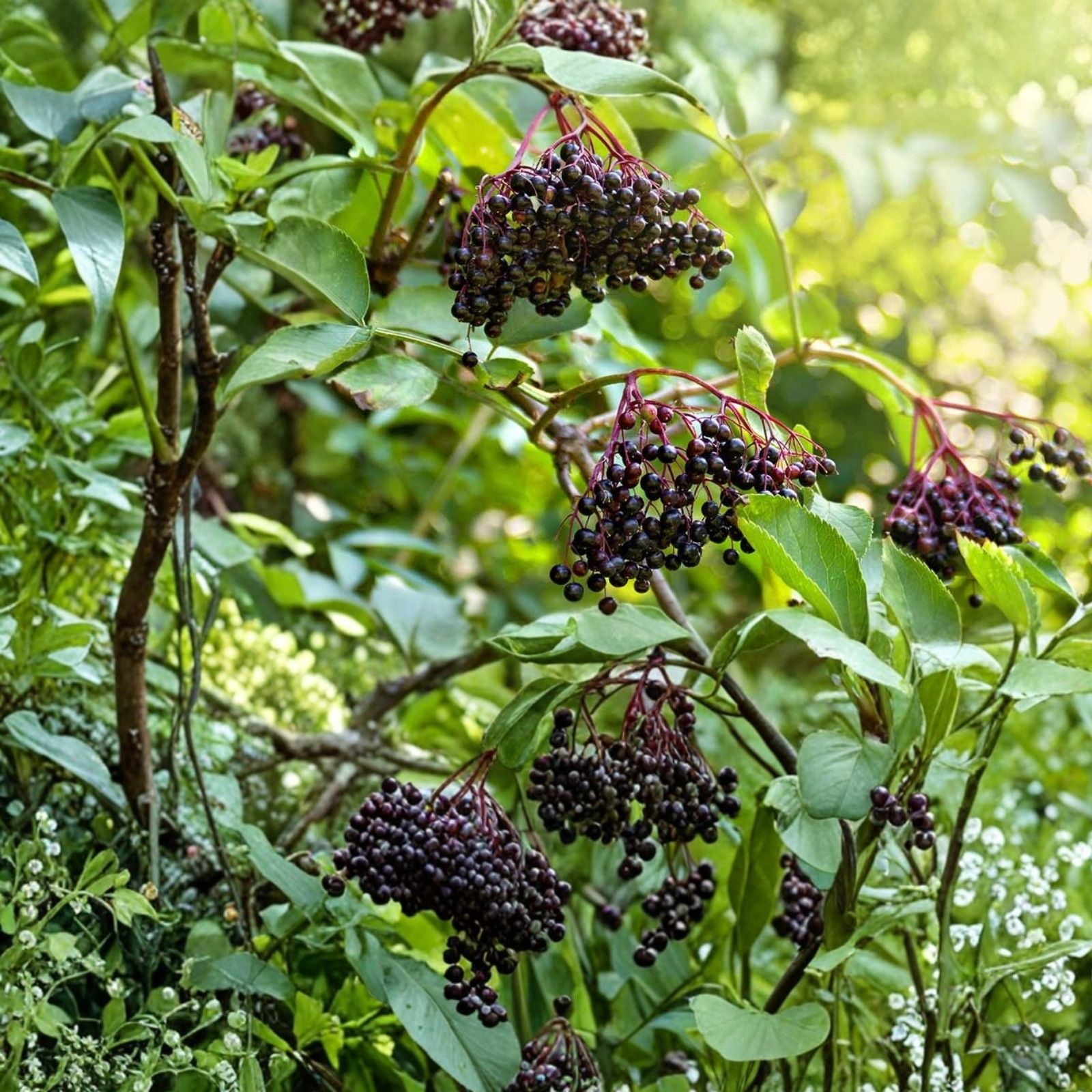 Elderberry Cuttings 5-Pack Sambucus Nigra Live Plant Propagation Bare Root Starter Plant for Gardening