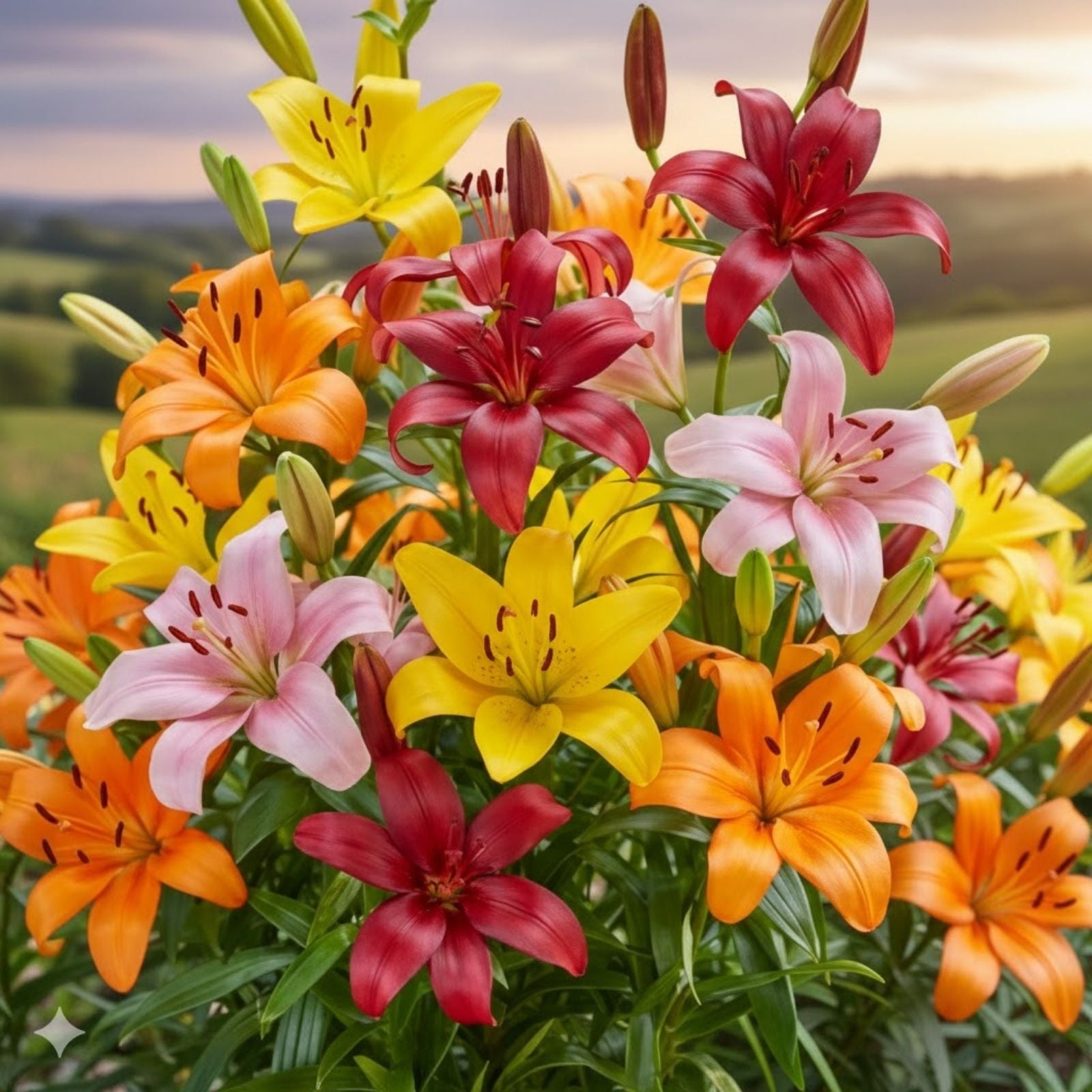 Asiatic Lily Bulbs – 6 Fresh Easy-to-Grow Garden Flower Bulbs, Lilium asiatica, Made in USA