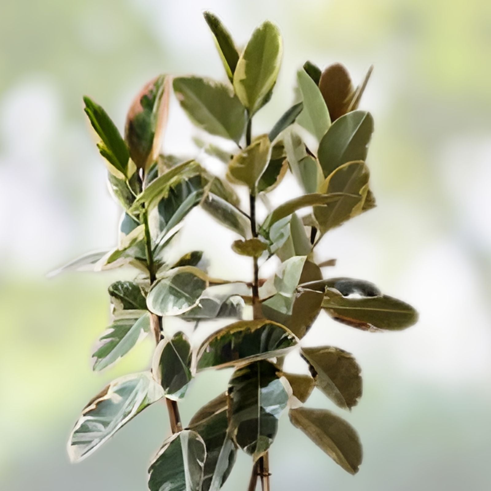 Fresh Rubber Tree Cutting for Rooting and Transplanting – Ficus elastica – Healthy Houseplant Propagation Material