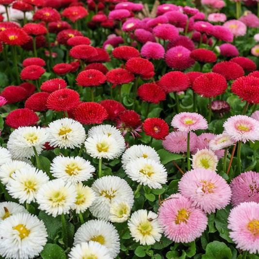 Painted Daisy Seeds 1000 Count - Bellis perennis Wildflower Seeds - Multi-Colored Blooms for Garden, Landscaping & Pollinator Gardens