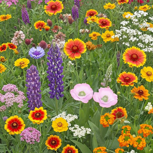 Organic White Wildflower Seed Mix 200 Seeds Native USA Non-GMO Pollinator Garden Planting Starter