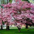 Cherokee Brave Dogwood Tree 16" Live Plant, Reddish Pink Blooms, Cornus florida Bare Root, Fast Growing, Flowering Tree