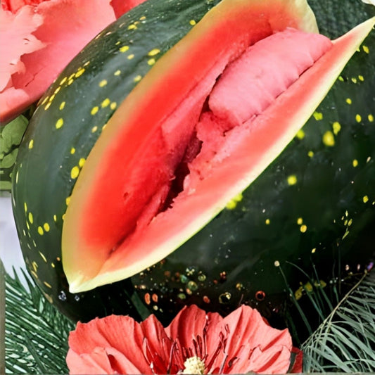 Organic Moon and Stars Watermelon Seeds 20 Pack Non-GMO Heirloom Citrullus lanatus Live Plant Starter Seed