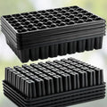 Seed Starting Tray 3-Pack, Propagation Trays for Seedlings, Black, Gardzen, Indoor Gardening, Plant Germination Trays