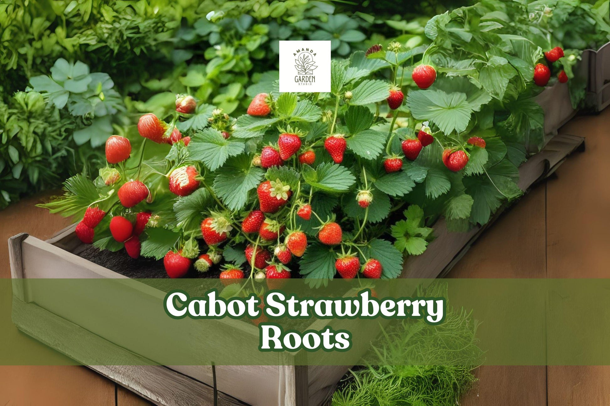 Bare Root Strawberry Plants – 5 Cabot Fragaria × ananassa Hardy Perennial with Large Juicy Fruit for Garden or Container