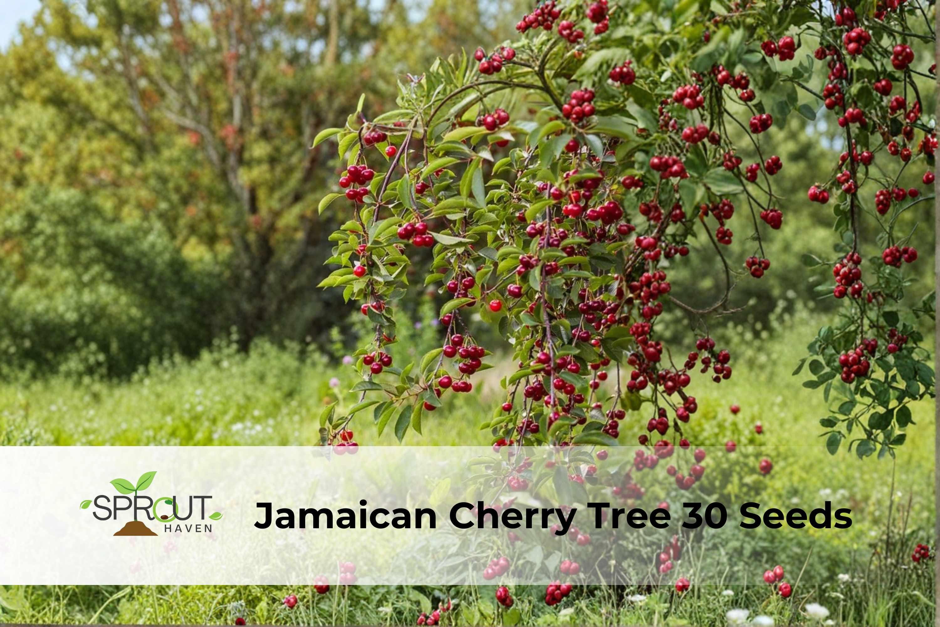 Jamaican Cherry Tree Seeds | Tropical Ornamental Muntingia calabura | Fast-Growing White Flowering Tree