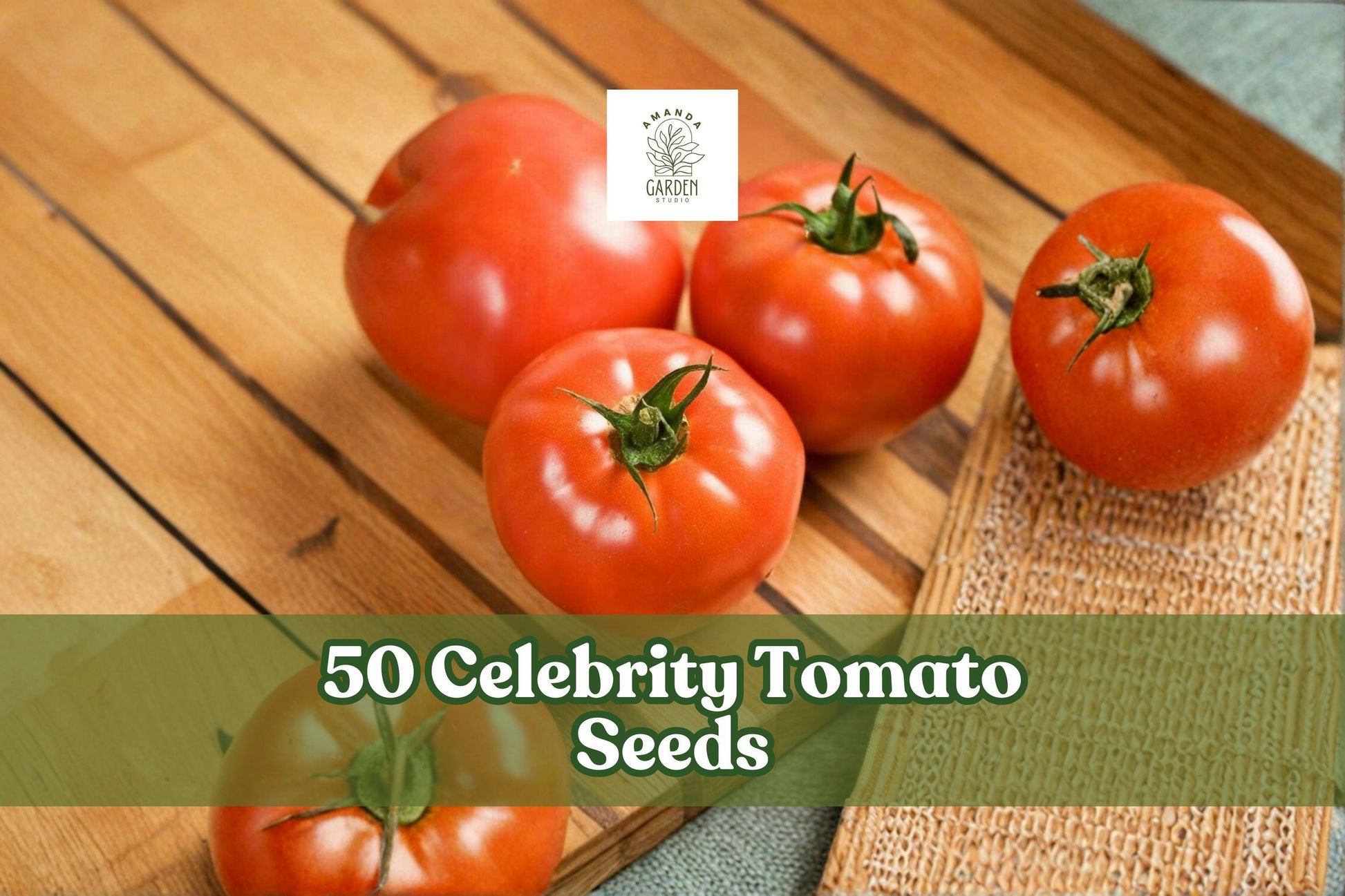 50 Celebrity Tomato Seeds – Hybrid, Early-Season, Medium-Sized Fruit, Disease-Resistant, for Garden Beds & Containers, Solanum lycopersicum