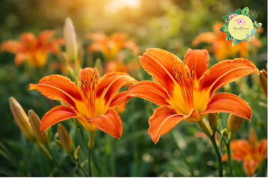 Orange Daylily Bare-root Plant, Hemerocallis, Hardy Perennial, Vibrant Orange Flowering Plant for Gardens