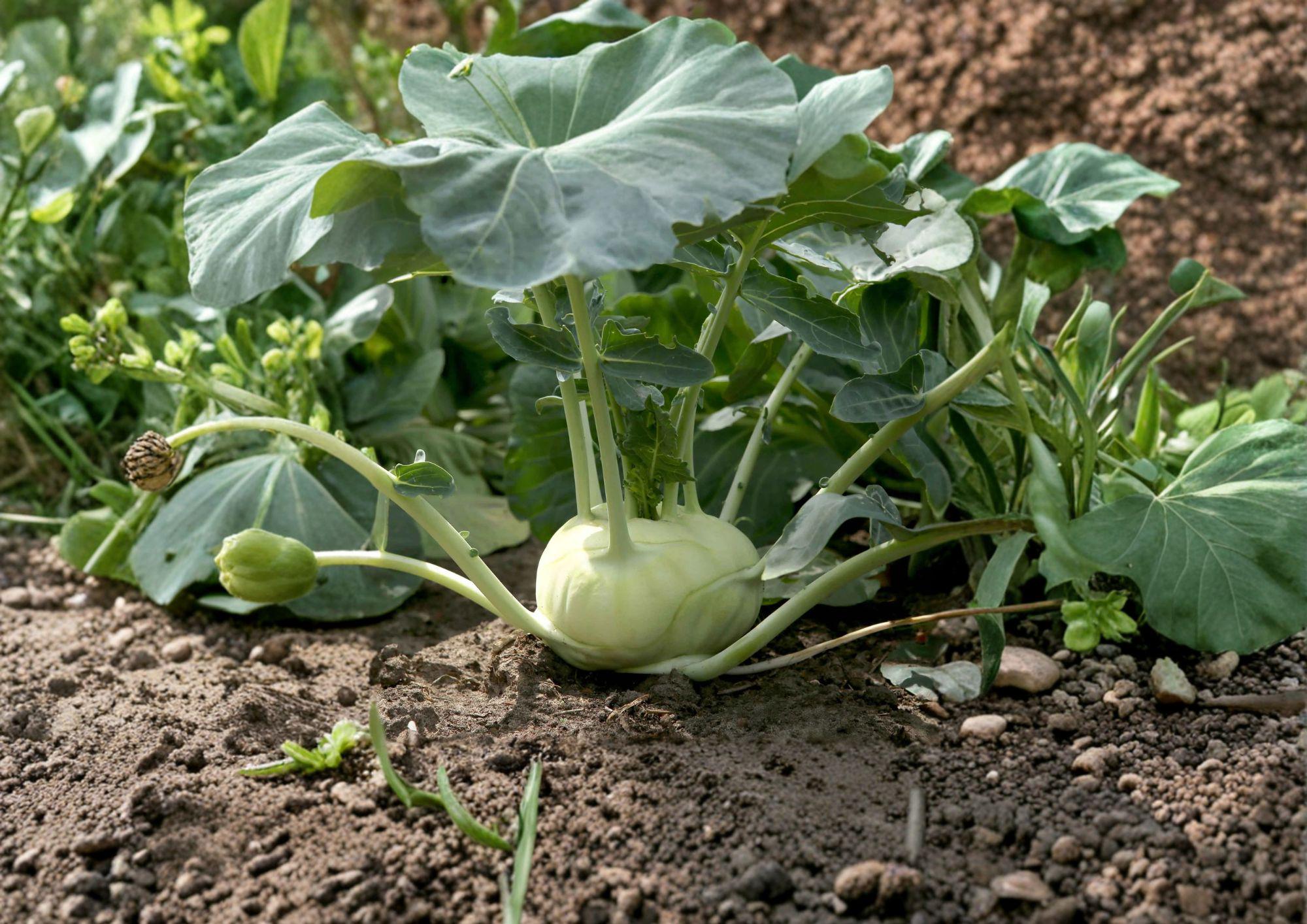 White Vienna Kohlrabi Seeds – Heirloom Crisp Garden Vegetable, Fast Growing, 100 Seeds