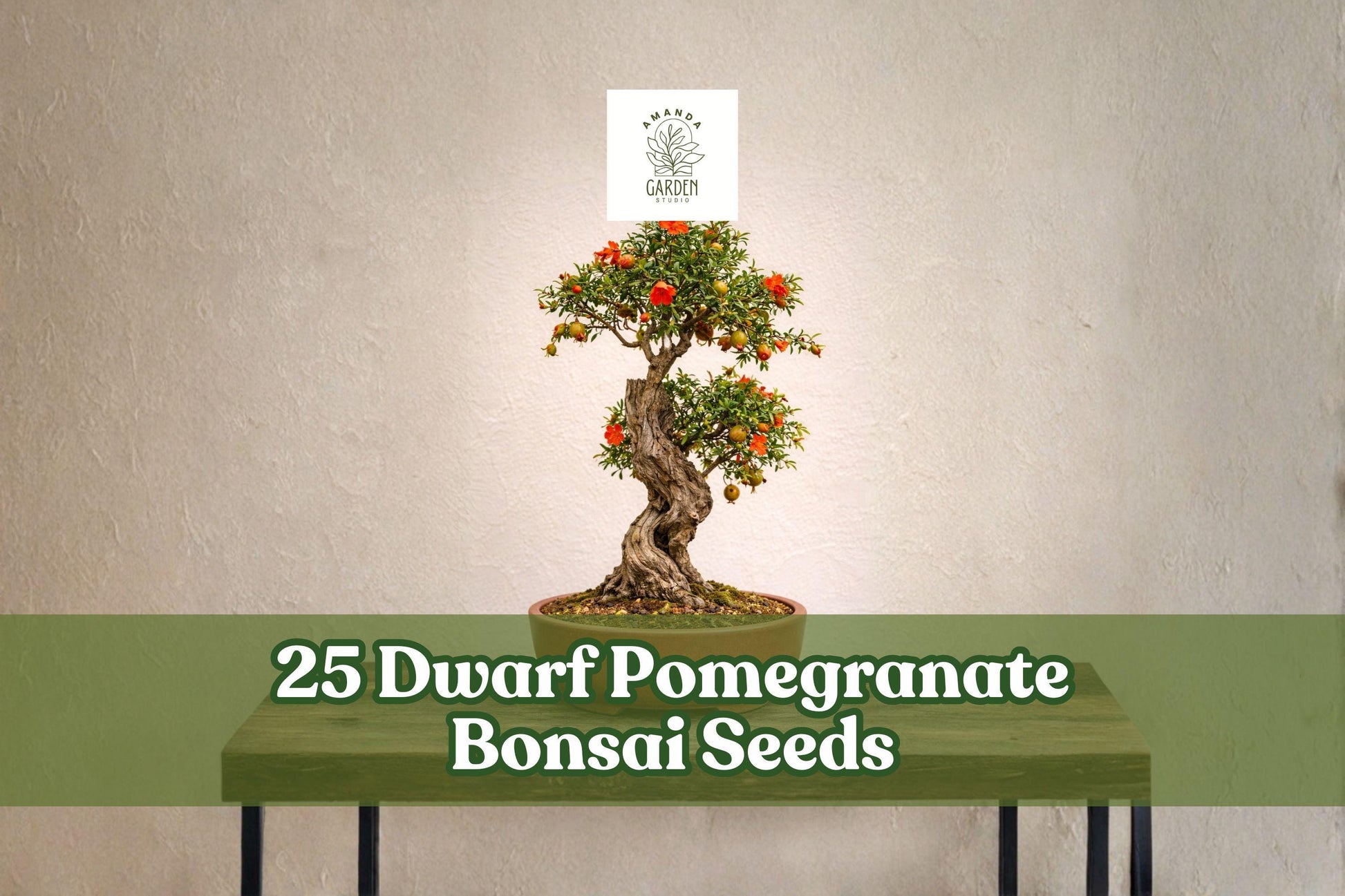 Dwarf Pomegranate Bonsai Seeds – Fruit-bearing Punica granatum – Compact Tree for Bonsai & Container Gardening