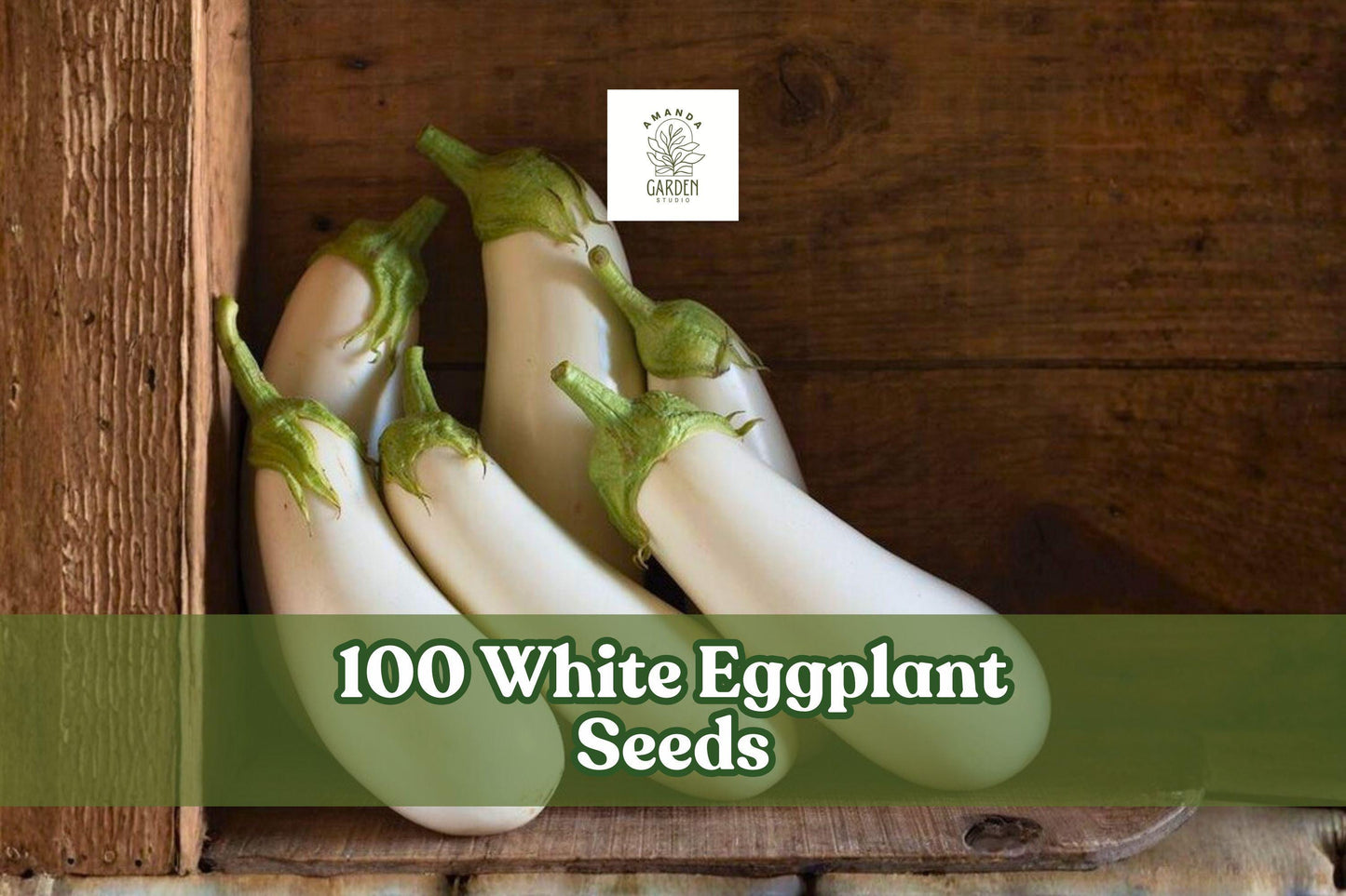100 White Eggplant Seeds – Solanum melongena, White Fruit, Full Sun, 70 Days to Maturity