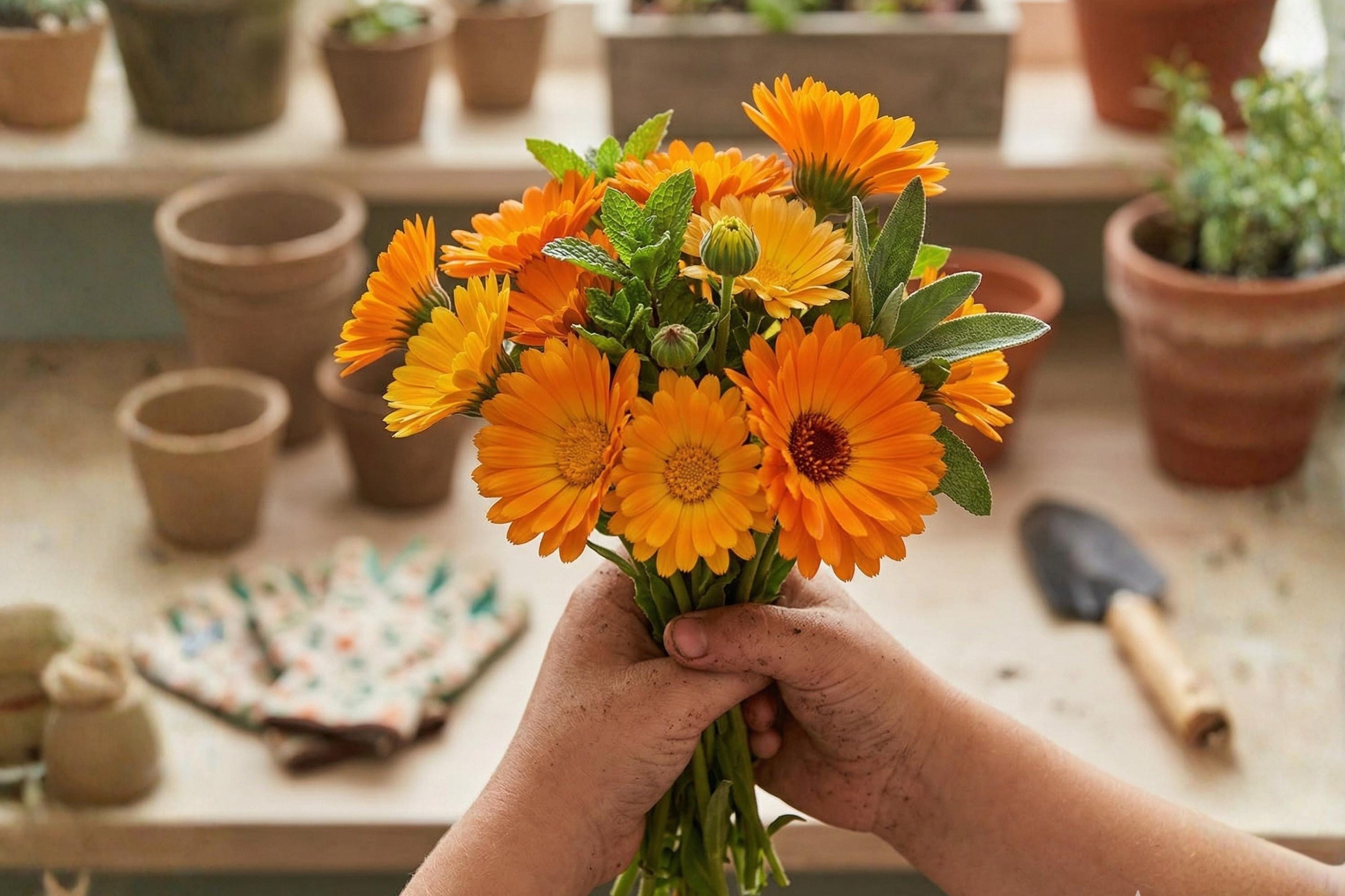 Calendula Seeds | Pacific Beauty Orange | Bright Orange Calendula officinalis Flower Seeds for Borders, Cut Flowers & Pollinator Gardens