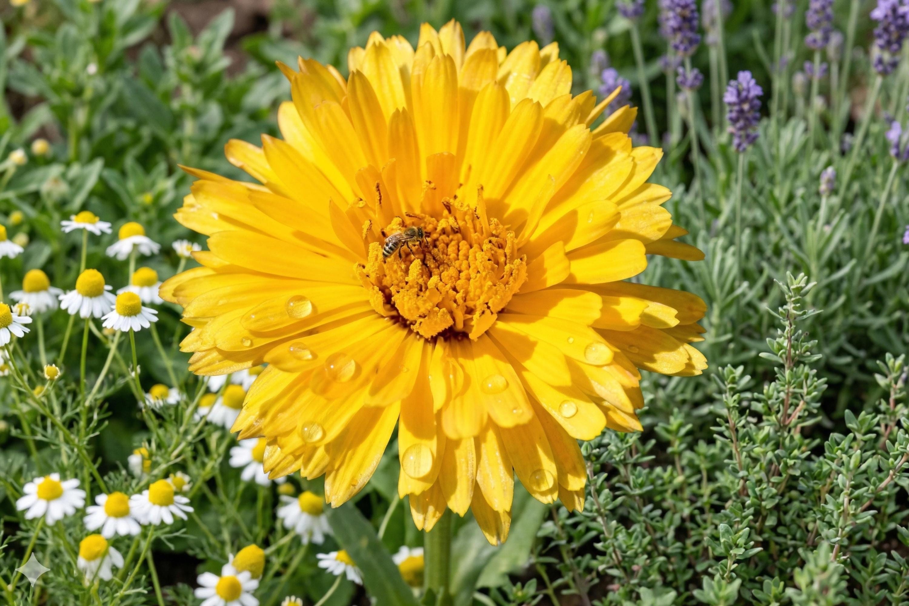 Calendula Seeds 100 Pacific Beauty Dark Yellow Bright Blooming Calendula officinalis for Borders, Herb Gardens & Cut Flowers