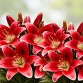Armandale Hybrid Lily Bulbs, Red Flower Perennial, Summer Blooms, Lilium, 10 Bulbs