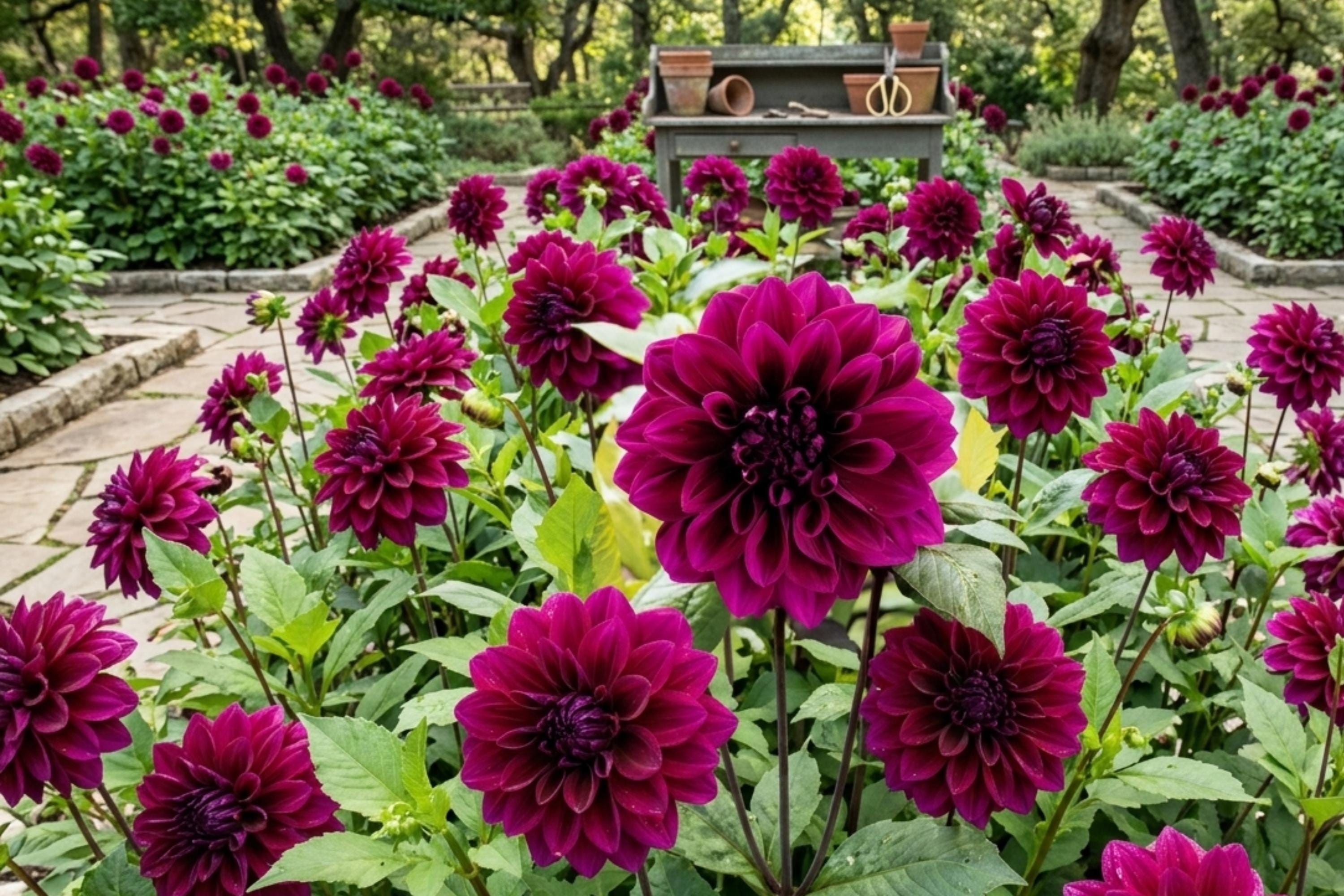 Dinner Plate Dahlia Bulb Clump Thomas Edison | Large Blooming Perennial Flower | Dahlia pinnata