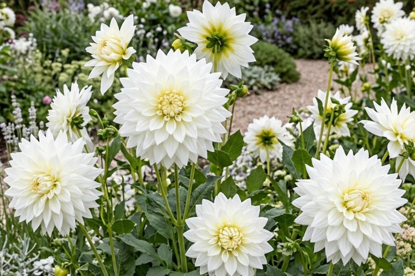Large Dinner Plate Dahlia Bulb Tuber Clump White Fleurel Dahlia pinnata for Garden, Cut Flowers