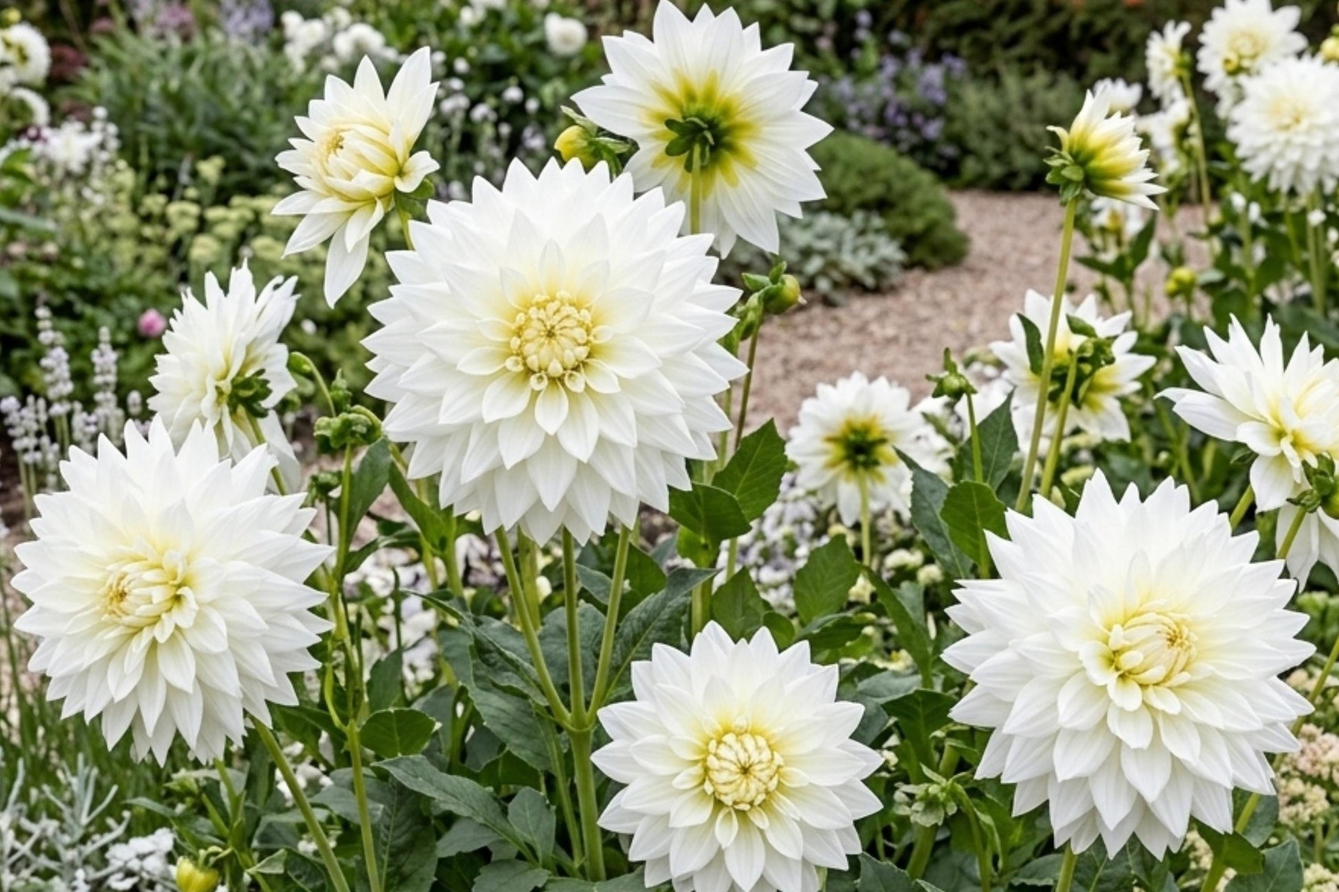 Large Dinner Plate Dahlia Bulb Tuber Clump White Fleurel Dahlia pinnata for Garden, Cut Flowers