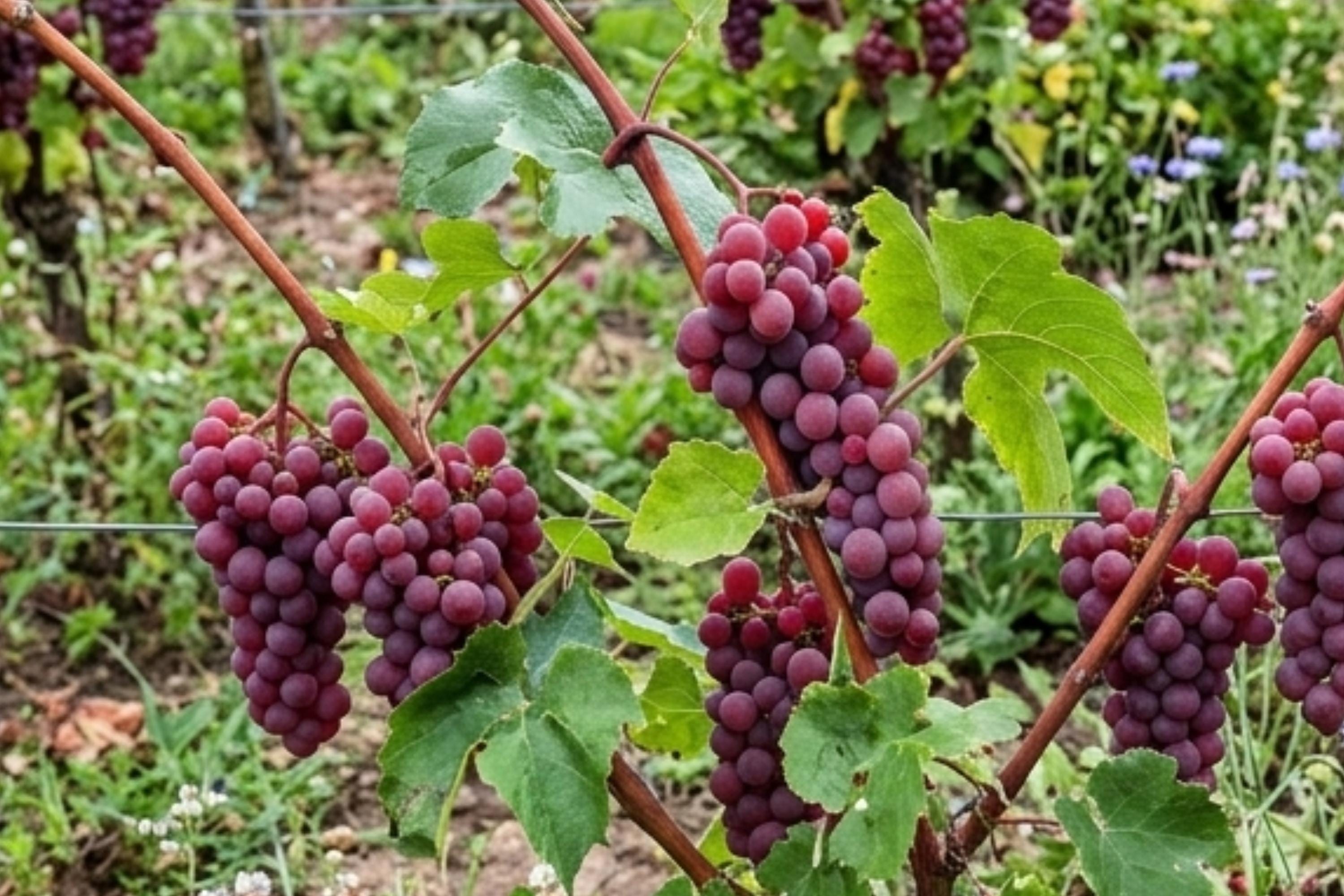 Canadice Grape Vine Plant - Live Seedless Vitis vinifera for Garden or Patio, 1-2 Years Old