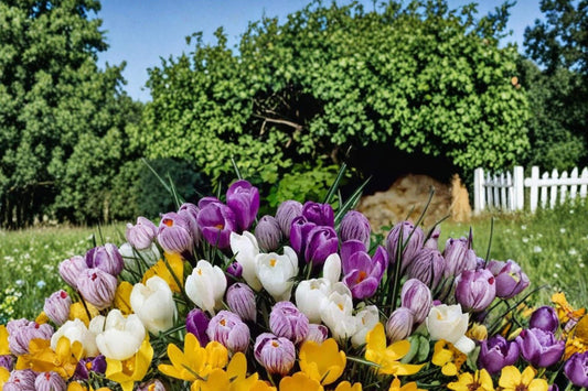 Large Crocus Mix Bulbs – Early Spring Flowering Crocus (Crocus) for Garden Beds & Borders