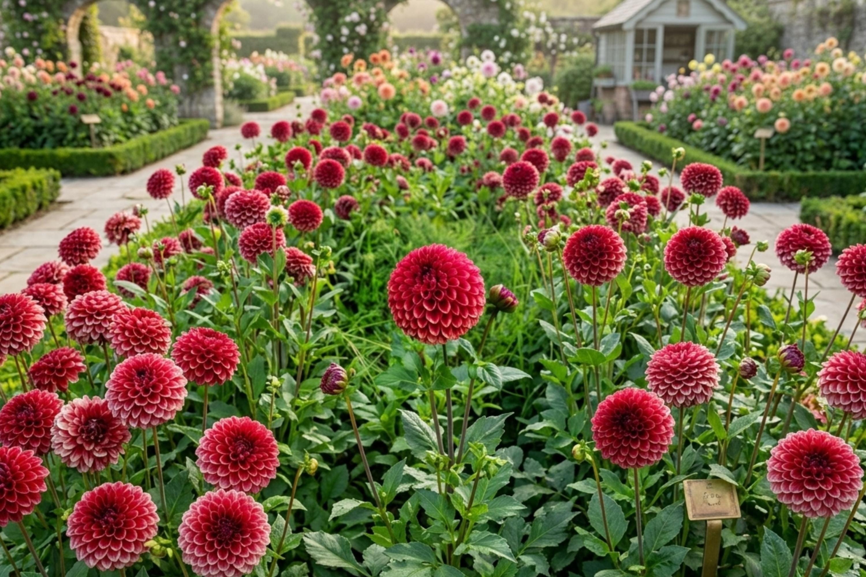 Giant Ball Dahlia Bulb Tuber Clump – Copper Boy, 4-5 Inch Blooms, Dahlia pinnata, Flowering Bulb for Garden, Cut Flower, Landscape