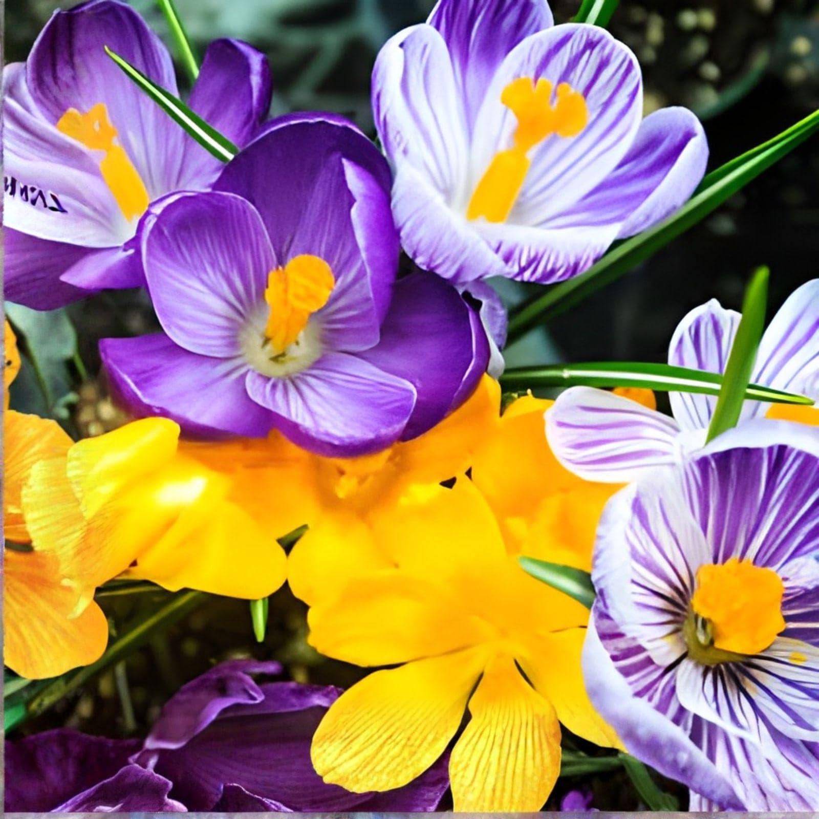 Crocus Bulb Mix - 20 Early Spring Flowering Bulbs - Vibrant Colorful Garden Crocus (Crocus spp.)