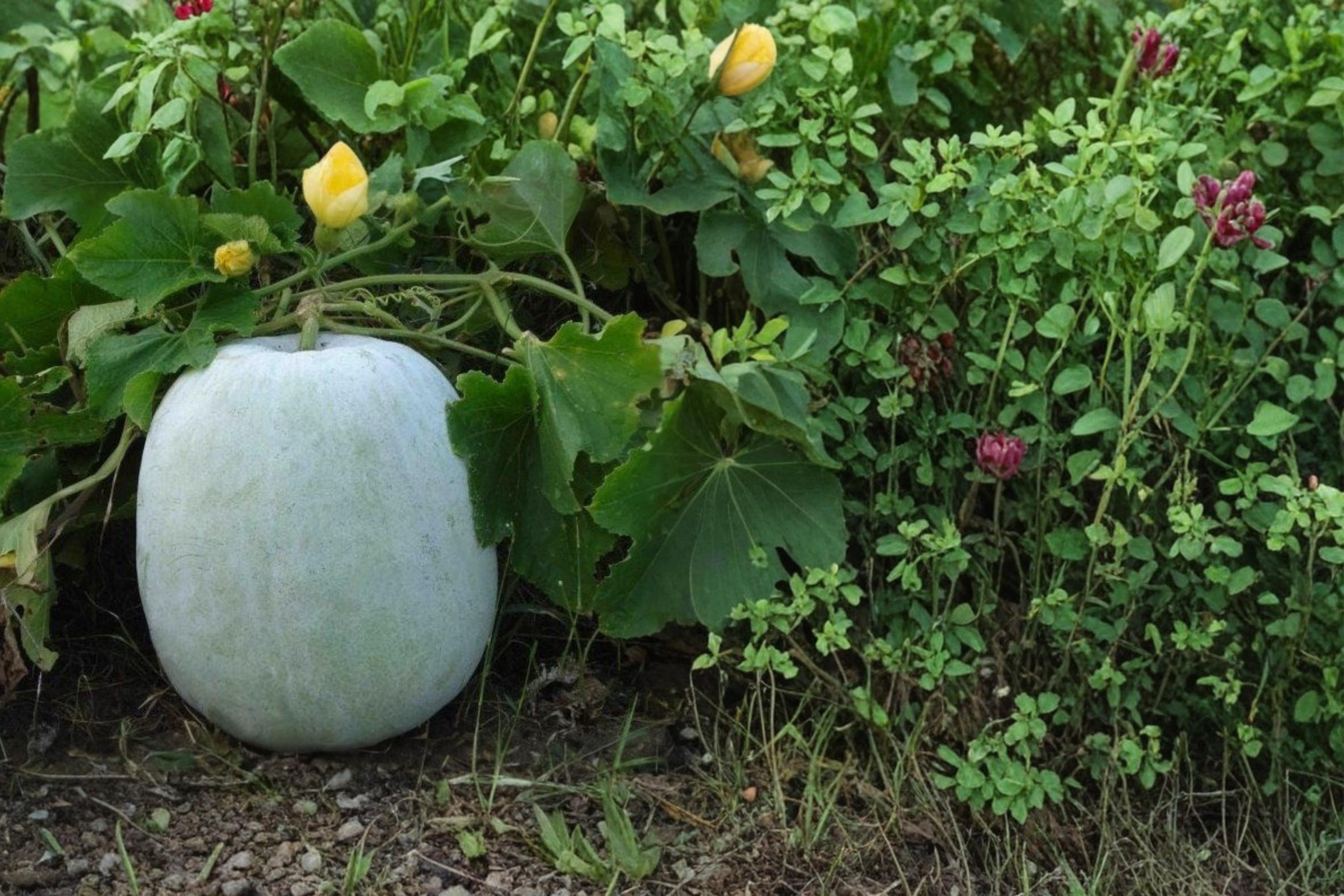 Winter Melon Round Seeds – Benincasa hispida, Climbing Herbaceous Vine, Large Green Fruit, Garden Trellis Plant, Summer Vegetable Seed