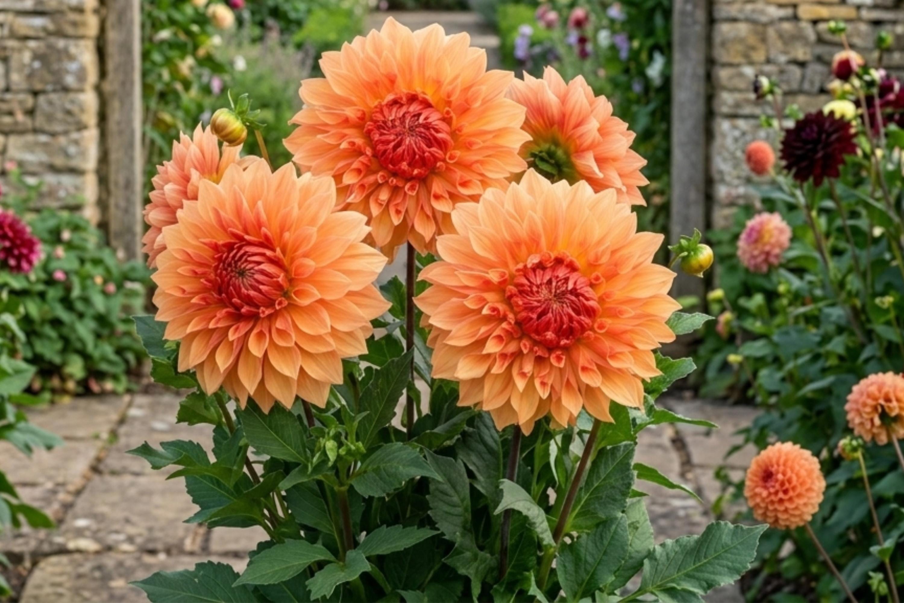 Giant Dinnerplate Dahlia Bulb Tuber Clump Noordwijks Glory Decorative Flower for Garden Planting