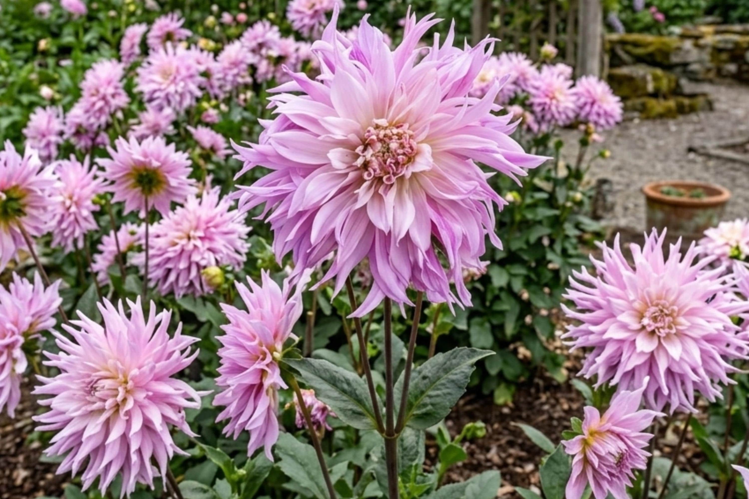 Dinnerplate Dahlia Bulb Clump Labyrinth Two Tone Dahlia pinnata Large Flowering Tubers