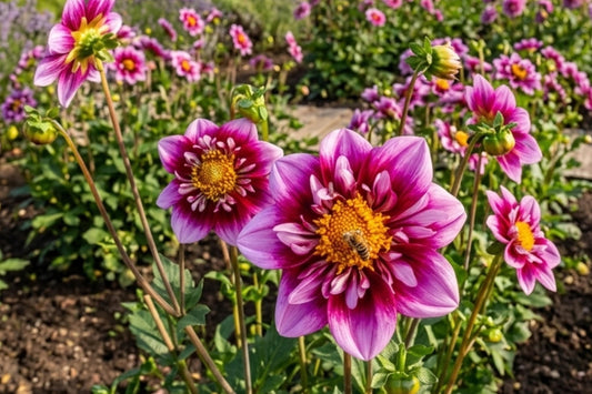 Liquid Desire Collarette Dahlia Flower Bulb Tuber Cluster - Vibrant Blooms, Dahlia pinnata, Garden Flower, Full Sun