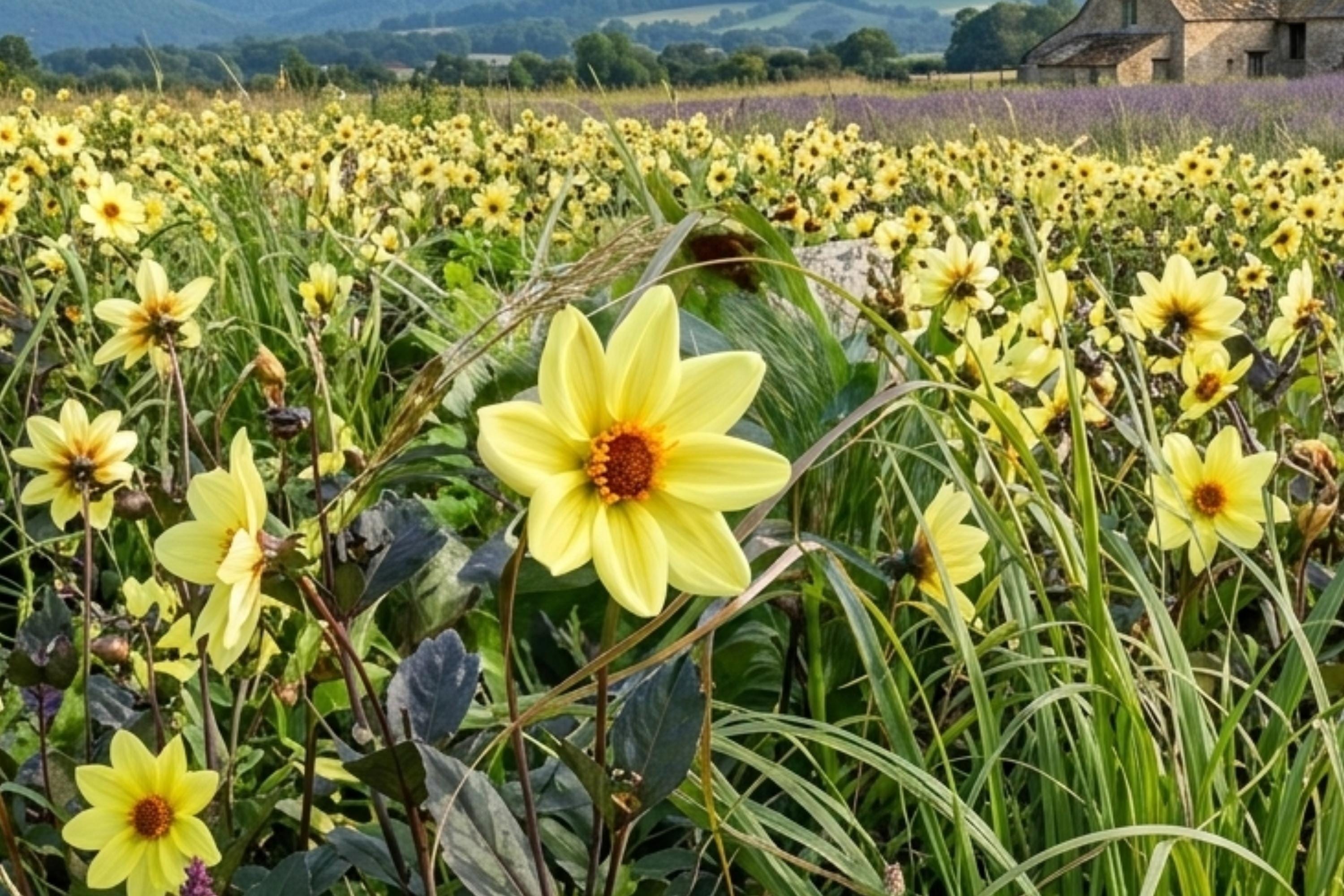Single Flowered Dahlia Bulb Tuber Clump - Tournesol (Dahlia pinnata) - Large 6+ Inch Blooms for Borders, Containers & Cut Flowers