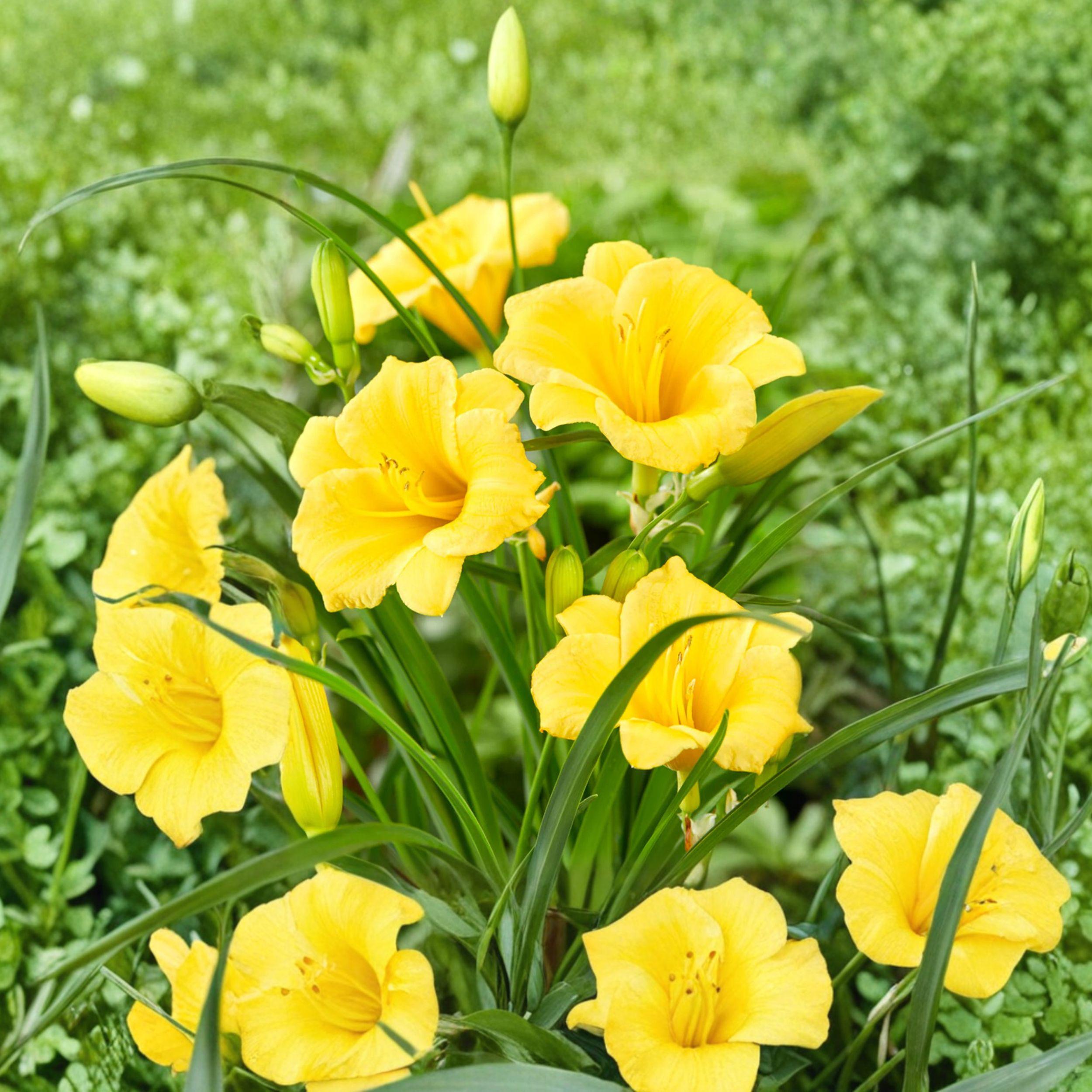 Stella de Oro Daylily Plant – Yellow Reblooming Perennial, 6-12 Inches, Hemerocallis for Garden, Borders, Containers