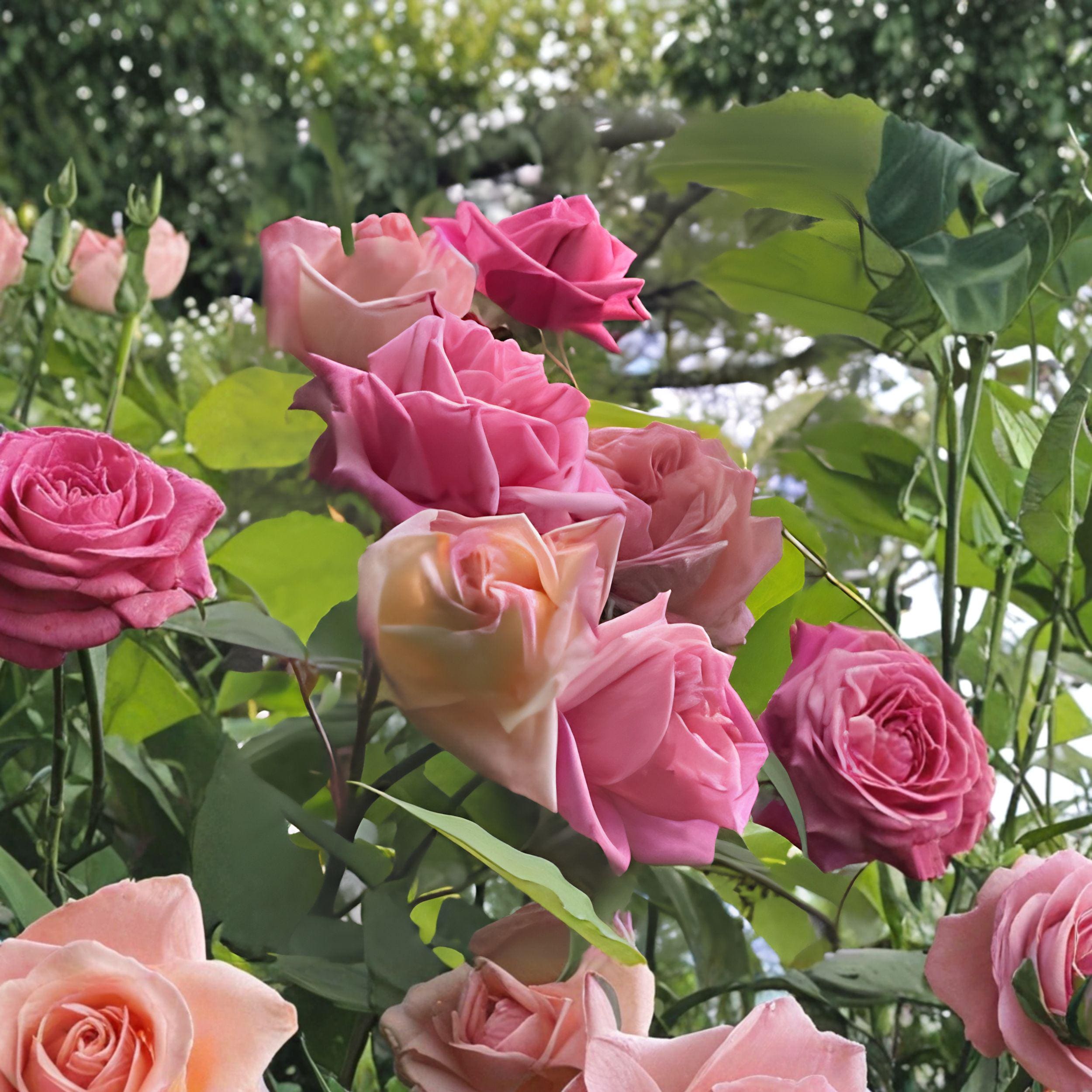 Climbing Rose Cuttings 8 Pack Pink Heirloom Flowering Vine for Garden, Unrooted, 5–7 Inches