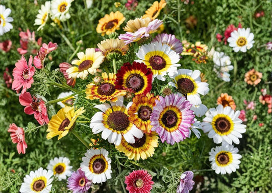 Painted Daisy Mix Seeds - Bright Color Flower Seeds for Garden Planting, Vibrant Blooms, Butterfly & Bee Pollinator Friendly