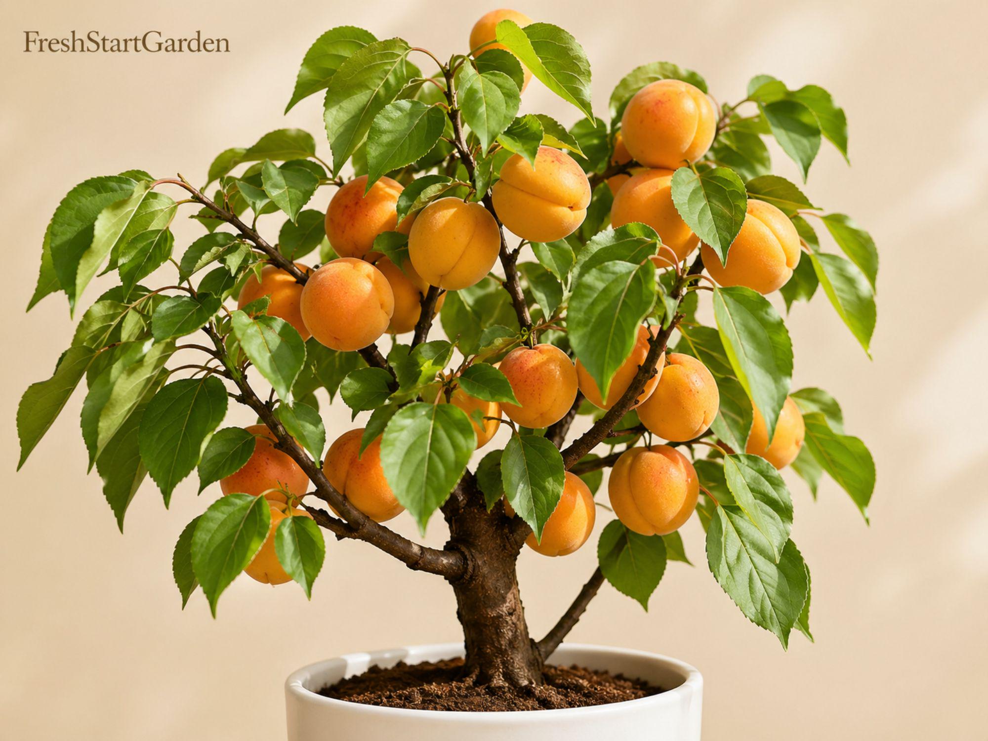Apricot Tree Starter Plant – Edible Fruit Bearing Prunus armeniaca, 3-6 Inch Bare Root Fruit Tree for Garden & Orchard