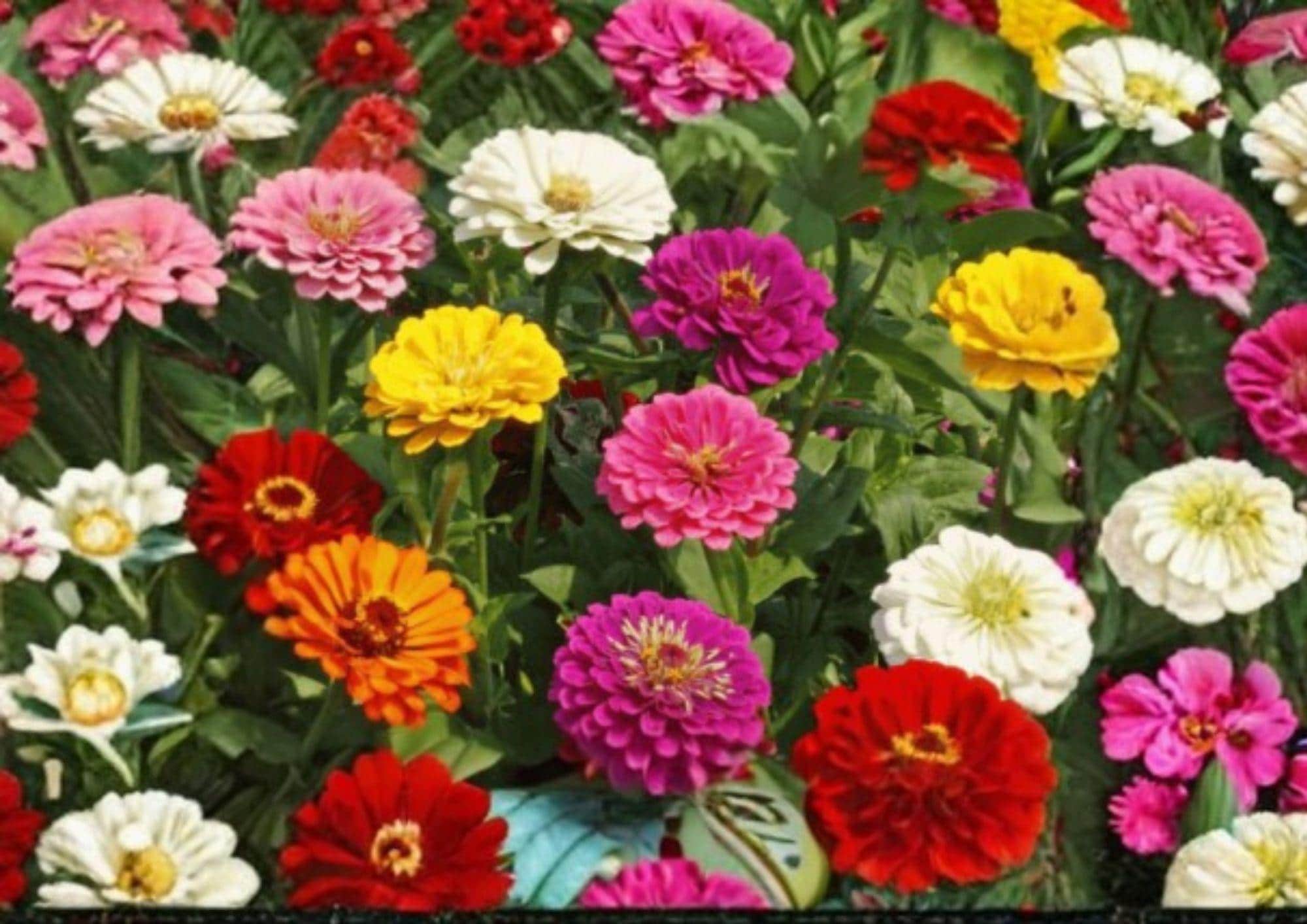 California Giant Zinnia Seeds – Mixed Colors, Flower Seeds for Garden, Bright Blooms, Pollinator Friendly, Cut Flower, New Harvest Quality