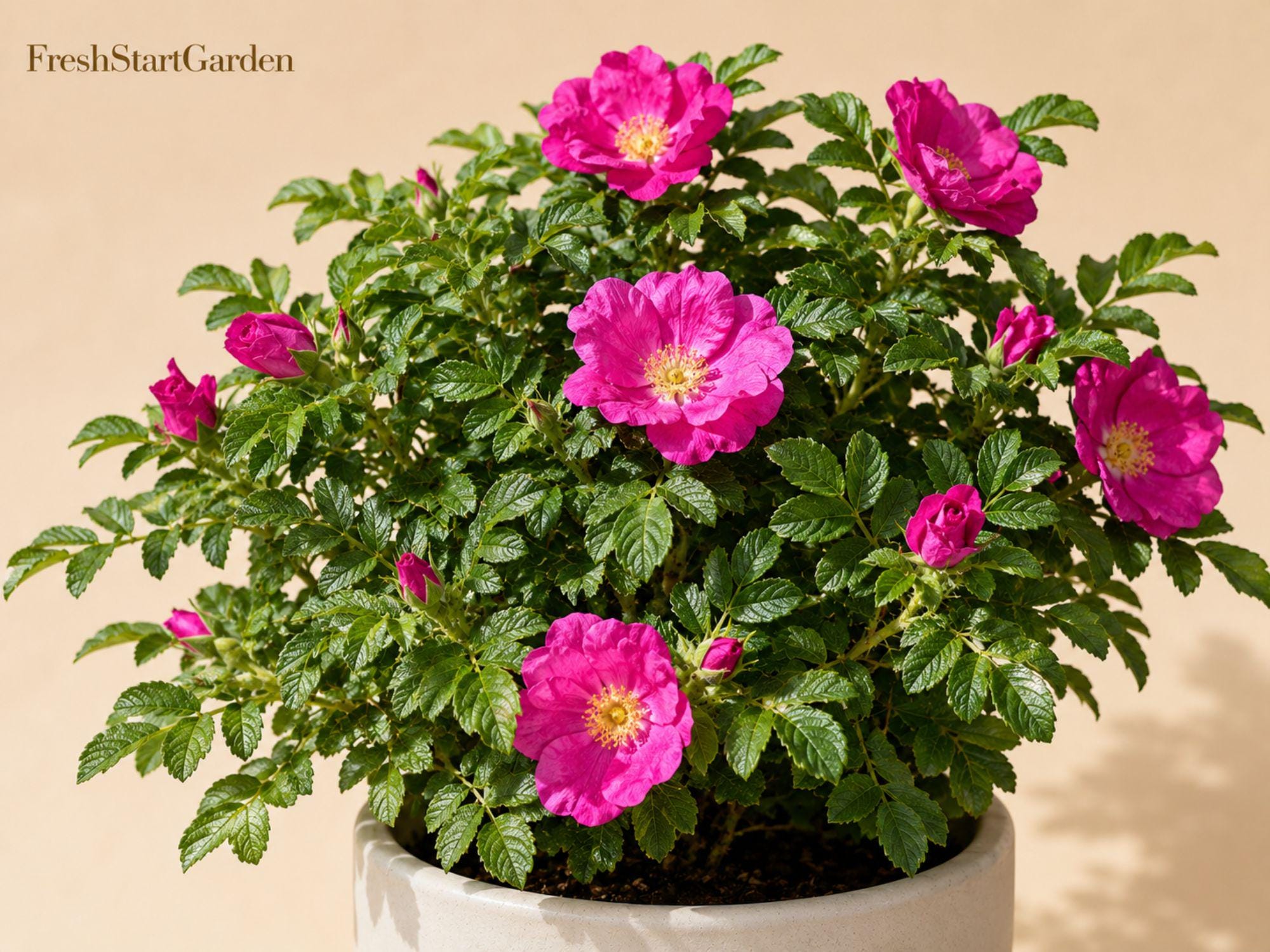 Rugosa Rose Bush Seedlings – Fragrant Pink Flowers – Hardy Perennial Shrub – Rosa rugosa for Hedges, Cottage Gardens & Landscaping