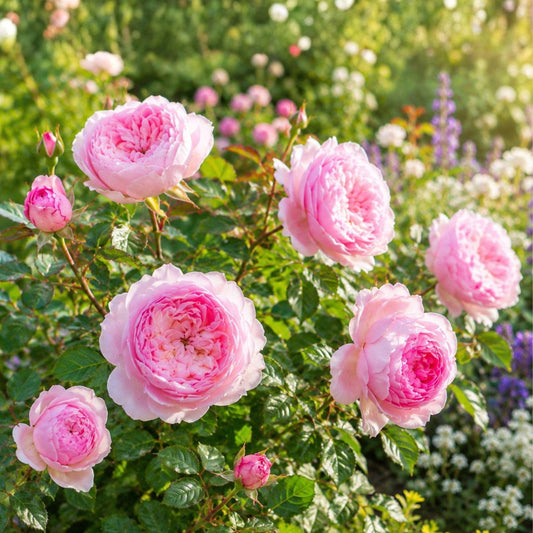 Miniature Pink Rose Bush Bare Root Plant | Fragrant Pink Blooms | Rosa spp.