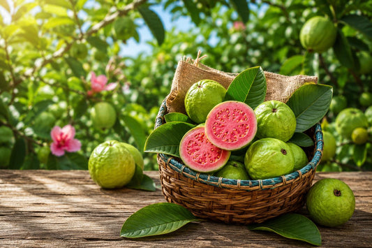 Organic Pink Strawberry Guava Seeds - Tropical Fruit Planting - Psidium cattleianum - Edible Fruit, Lush Foliage