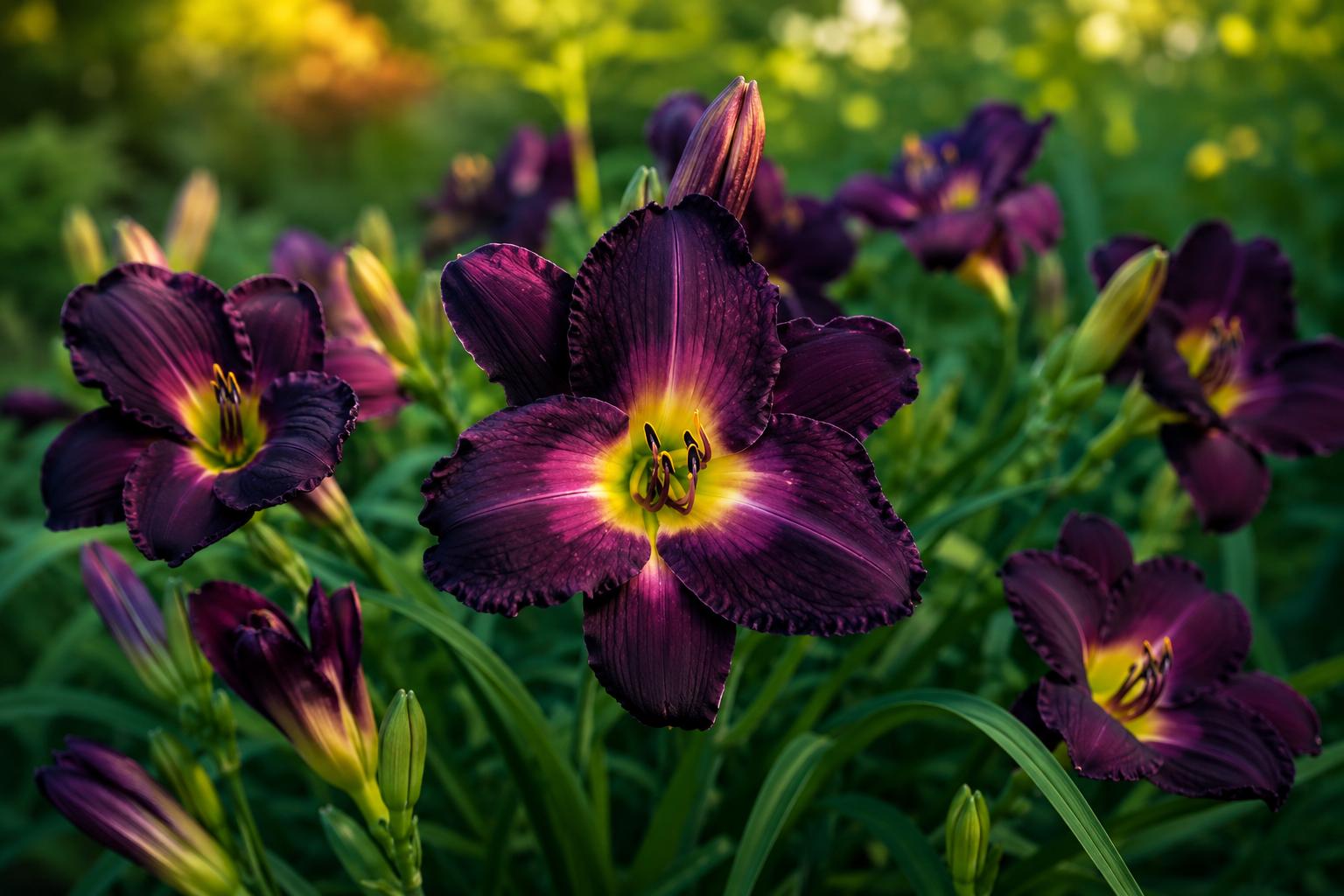 Daylily Bulb Plant - Reblooming Strutter's Ball - Bare Root Hemerocallis for Garden, Container, Flowering, Pollinator Attracting